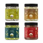 ORGANIC BASKET Pumpkin,Sunflower,Watermelon,Flax Seeds For Eating And Immunity Seeds,Each 250 Gram (Pack of 4)