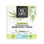 Pee Safe 100% Organic Cotton, Biodegradable Sanitary Pads - Regular (Pack of 10)