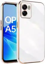 Mintak Oppo A57 2022 White Silicon Scratch Resistant and Shockproof Mobile Back Cover