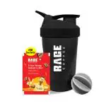 Rage Coffee Extra Strong Premium Blend Coffee Powder Sachets - (Pack of 50) | Premium, Bold & Instant | Instant Coffee & Chicory- 100% Arabica Beans for Hot & Cold coffee + Multi-purpose Shaker 450 ML