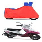 Bull Rider Red, Blue Polyester Two Wheeler Cover For Tvs Scooty Pep+