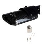 Allextreme EXESL12 51mm Inlet Universal Exhaust Muffler Silencer for Street Sports Dirt Bike and Motorcycles (Black)