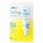 Plum 2% Niacinamide & Rice Water Hybrid Face Sunscreen with SPF 50 PA+++ | Protects & Brightens Skin | No White Cast | Reduces Blemishes | Non-Greasy | UVA & UVB Protection | All Skin Types | 50 g