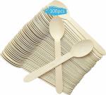 AKHAND Disposable Wooden Spoon, Biodegradable Eco Friendly Ice Cream Coffee Dessert Tea Spoon