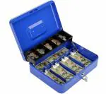 Betlex Large Locking Cash Box with Key Lock and Money Tray, Money Box with Cash Tray, Lock Safe Box 11.8