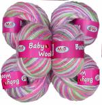 M.G Enterprise Wool Yarn, Premium nueve Christmas Pack of 6 pc 25 gm each