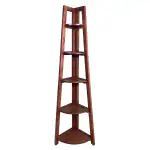 EPICS CRAFT - Wooden Foldable Decorative Corner Stand with Five Shelves
