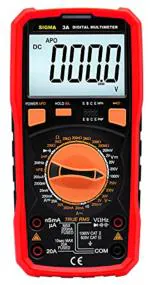 Sigma Instruments 3A Red And Black Digital Multi Meter With Calibration Certificate