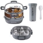 WISHKEY Dual Compartment Lunch Box & Water Bottle Combo for Kids