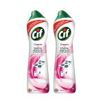Cif Pink Multi Purpose Surface Cleaner Cream with Floral Fragrance, Removes Grease & Dirt, 2x500ml