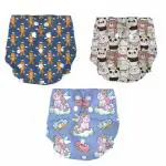 Bumtum 0 to 3 Yrs Baby Freesize Ultrahygiene Teddy + Unicron + Teddy Face Extra Soft Cloth Diaper, 5hrs Absorbency | Washable & Reusable Diaper and Cotton Soaker(Pack of 3)