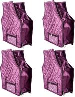 FAVISM Designer Purple Satin Blouse Cover 6 - 8 Blouse (Pack of 4)