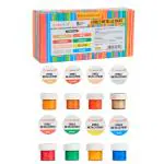 Colourmist Edible Metallic Paint Colour Assorted 7.5g each, Pack of 8 Colours (Gold, Red, Copper, Green, Rose Gold, Yellow, Silver, Blue) For Cake / Icing / Fondant / Craft - BV 3024