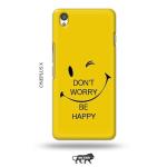 Tweakymod Printed Funny FAce Yellow Back Cover For OnePlus X