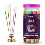 kreyam's Imegica, Rose, Lovendar, Rajnigandha, Bharat Darshan Agarbatti Combo Pack Incense Sticks