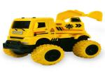 Peppy Kid Unbreakable Friction Powered Excavator Monster Truck Toy Construction Tractor- Yellow