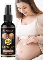 Kuraiy Safe Actives Stretch Marks Removal Cream Oil for Women in During After Pregnancy No Paraben No Sulphate No Added Colors or Fragrance No Mineral Oil Cellulite Remover Massage Slimming Oil Remove