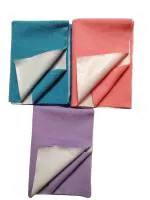 Maalove Baby Soft Breathable Extra Absorbent Quick Dry Sheet 50cmx70cm Blue, Pink & Lilac Pack of 3 Small