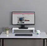 INVISIBLE BED Sturdy Engineered Wood HeavyDuty Monitor Riser Stand on Desk/Table (59.5 x 21 x 12 cm; Wool White)