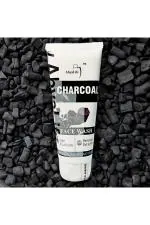 AbyaLife charcoal Face Wash 100 ml, Daily Exfoliating & Brightening Cleanser, Deep Cleans Oily Skin