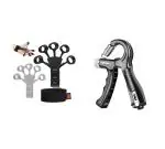 ShopiMoz Combo Finger Exerciser& Hand Grip Exerciser for Muscle Buildind& Injury(Pack of 2) Multicolor