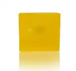 Vrundavan Farms Handmade Pure Herbal Glycerin Lemon Quartz Crystal Inclusion Square Lemon Color Soap Bar-a2
