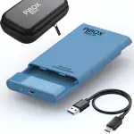 Pibox India 2.5 inch Hard Drive Enclosure Type C, 6Gbps USB 3.1 to SATA III Tool-Free External Hard Drive Enclosure for 7mm/9.5mm 2.5