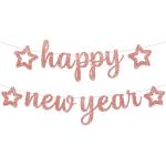 Festiko Rose Gold Glitter, Happy New Year Banner, 10 Feet