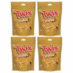 Mars Twix Minis Cookie Caramel Chocolate Pouch| 5 Pieces| 100gm (Pack of 4)