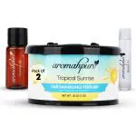 Aromahpure Dashboard Car Perfume with 50 ML Refreshing Miniature Fragrance Oil | Tropical sunrise - Grapefruit Fragrance Car Freshener | 50gm | Luxury Car Perfume for Car Interior (Pack of 2)