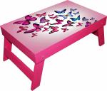 Enigmatic Woodworks Kids Study/Laptop Table Size L18XB12XH6 Inches (Pink Butterfly)