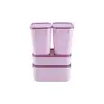 Joyo Alfa container Set 130 (1),131(1),122(2) Opaque Plain - German opaque light pink