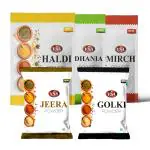 VSA Combo Pack of Haldi(Turmeric 500gm), Mirch(Chilli 500gm), Dhaniya(Coriander 500gm), Jeera Powder(200gm),Golki Powder(200gm)