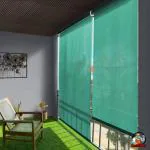 HIPPO PE Corded 98% Sun & UV Protection Light Filtering Roller Blinds for Outdoors (Hunter-Green,3FTX9FT)