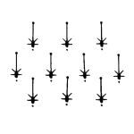 Comet Busters Arrow Black Bindi (BIN439) Pack of 1