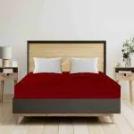 Mattress Protector Waterproof Mattress Protector with Ultra Soft Fabric |Hypoallergenic Bed Protector with Breathability |75 x 36 Inch Single Bed Maroon