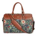 The Clownfish Blue Tapestry, Faux Leather Duffle Bag - 1 Litres