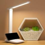 Gesto Battery Operated Table lamp for Study led Light, LED Desk Light 3 Lighting Modes Stepless Dimming, Touch Control Eye Caring, Desk lamp for Work,Table Lamp with Mobile Holder.