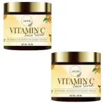 SAJERI Tan Removal Brightening Face Scrub Vitamin C Gentle Exfoliation Smooth and Clear Complexation 100% Natural Extracts Suitable for All Skin Types (100 GM Pack of 2)