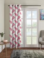 Cortina Printed Eyelet Curtain Polyester Long Door Pack of 1 -Pink