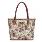 The Clownfish Justina Brown Polyester Justina Handbag For Women