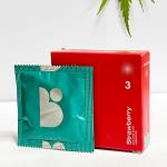 BO PRESENT BO CONDOM EXTRA TIME STRAWBERRY CONDOM-1*3