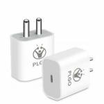 PLGO Orignal 20W Adapter Charger for iPhone X | iPhone Xs | iPhone Xs Max | iPhone Xr Ipad Charger (Adapter & Cable) with 1 Year Replacement Warranty, White