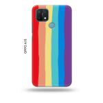 Tweakymod Printed Rainbow Colour Back Cover For Oppo A15