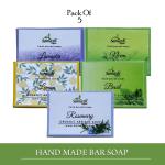 Samazh Organic Lavender & Neem & Lemon & Basil & Rosemerry Handmade Herbal Soap COMBO (500g)