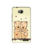 Casotec Teddy Bear Love Design Printed Silicon Soft TPU Back Case Cover for Micromax Canvas Juice 4 Q382