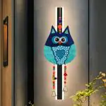 Priscilla Handicraft and Durable Multicolor Wood Owl Wall Hanging