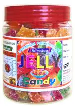 Real Fruit Juice Jelly Bites, Jelly Candy Sugar Coated Jelly Toffee Jar Pack 400 Gram