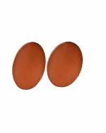 Om Craft Villa Terracotta Clay Tawa for Roti, 9 Inch WithOut Handle(Pack Of 2)