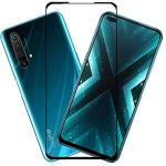 Hobbytronics Realme X3, X3 Superzoom Black Scratch Resistant, Anti Fingerprint with Bubble Proof Tempered Glass with Installation Kit (18 x 10 x 2 cm) pack of 2